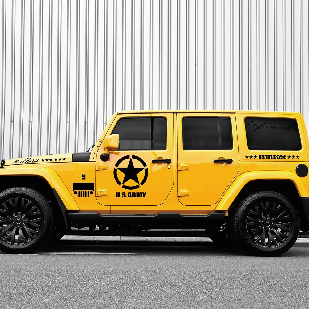

Наклейки на дверь автомобиля, армейские наклейки США для Jeep Renegade Wrangler JK TJ Cherokee Patriot Trail Hawk Compass, наклейки, автомобильные аксессуары