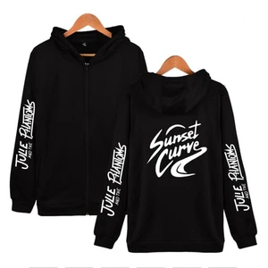 Зимние мужские куртки и пальто, Джули и фантов свободная толстовка на молнии с капюшоном из флиса с капюшоном и застежкой-молнией для мальчиков и девочек, толстовки в уличном стиле