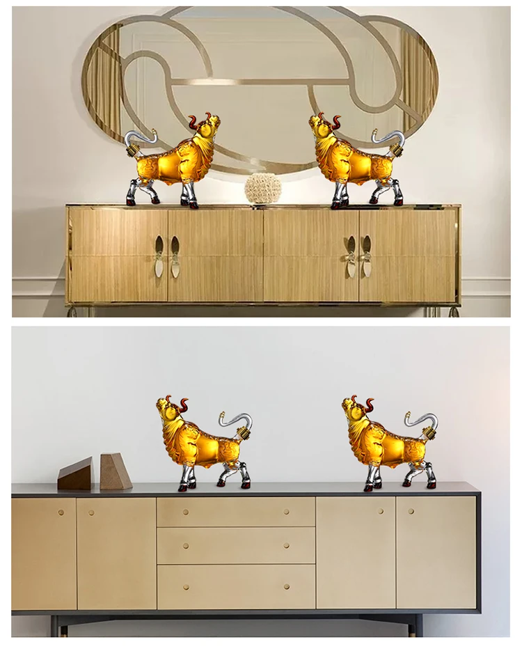 

Creative Animal Cow Shaped Style Home Bar Whiskey Decanter for Liquor Scotch Bourbon 33.81OZ 16.91OZ