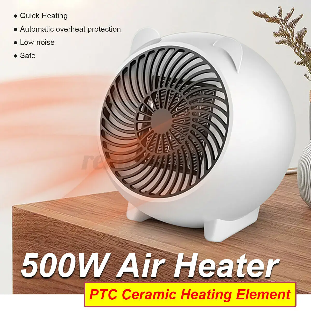 

500 Вт мини-вентилятор для обогрева воздуха портативный бытовой электрический нагреватель Настольный теплый воздушный вентилятор для дома ...