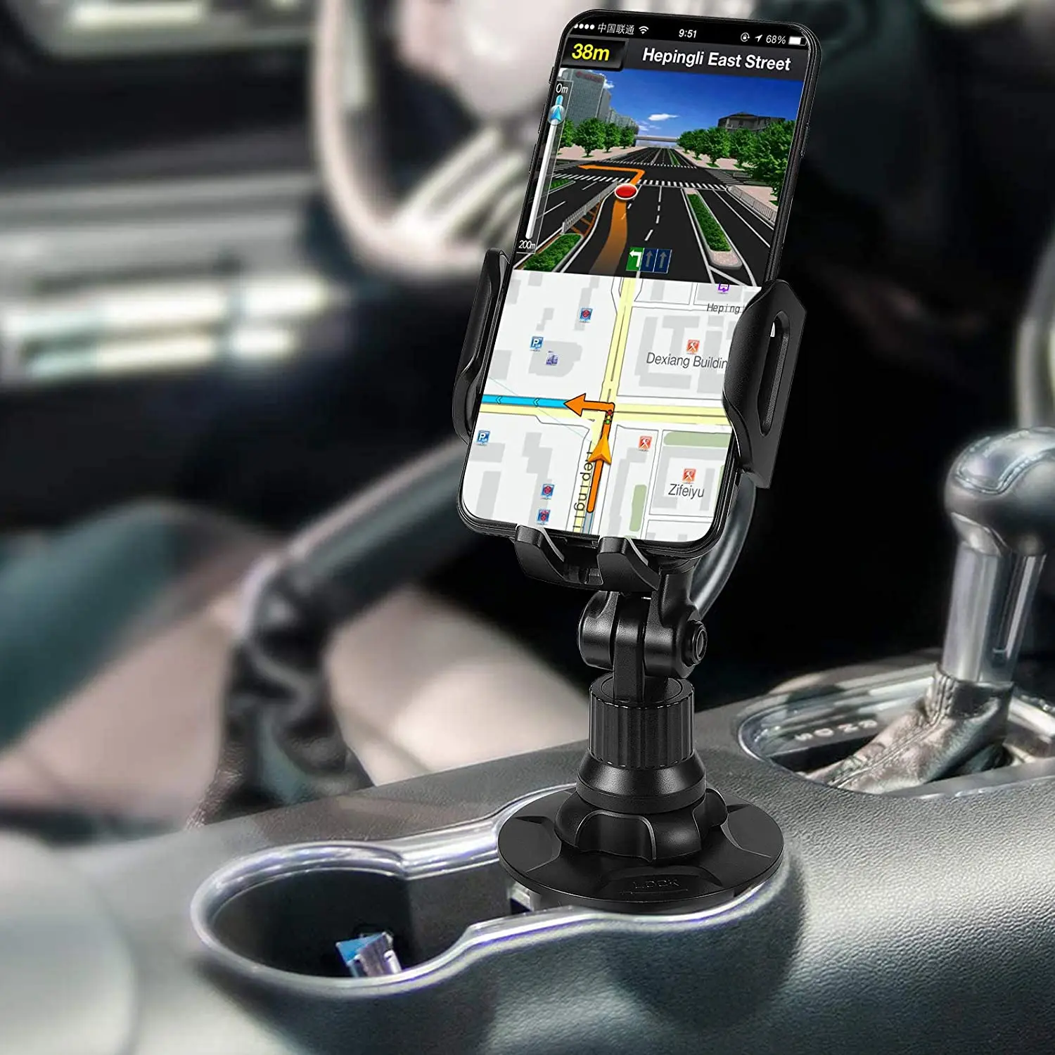 car cup phone holder upgrade cell phone cupholder cradle mount universal phone holder for car 360° with extendable and adjustabl free global ship