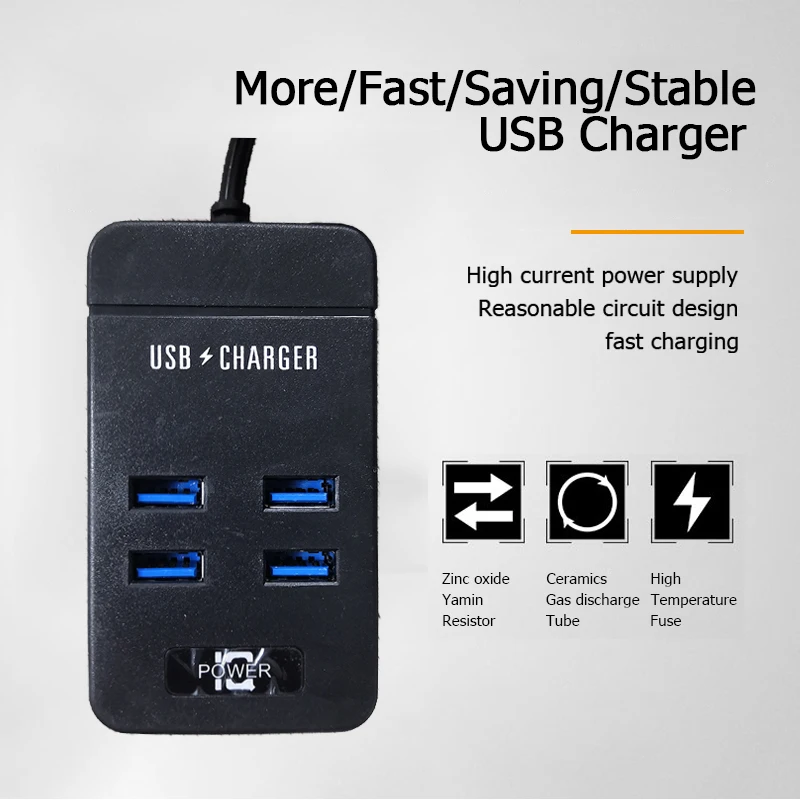 Сетевой фильтр JFKDX с 4 USB-портами 2500 Вт 3 1 а |