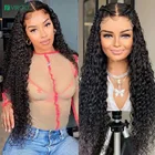 30 дюймовый HD Синтетические волосы на кружеве al парик глубокая волна фронтальной парик 13x4 13x6 Синтетические волосы на кружеве парики из натуральных волос на кружевной 4x4 5x5 закрытие вьющиеся Синтетические волосы на кружеве парик человеческих волос