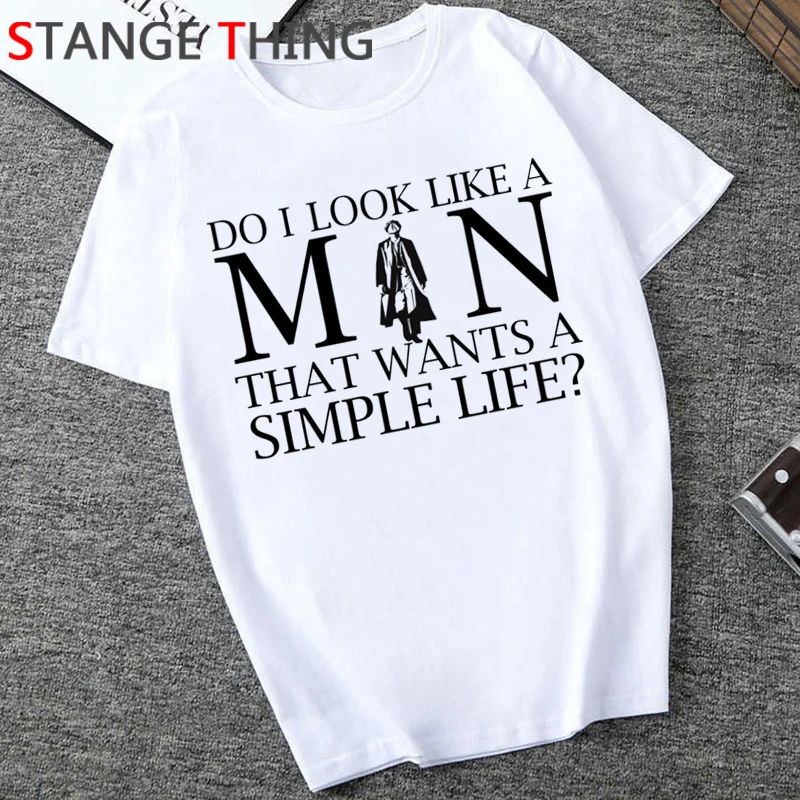 Peaky Blinders повседневные мужские футболки забавный мультфильм белая футболка