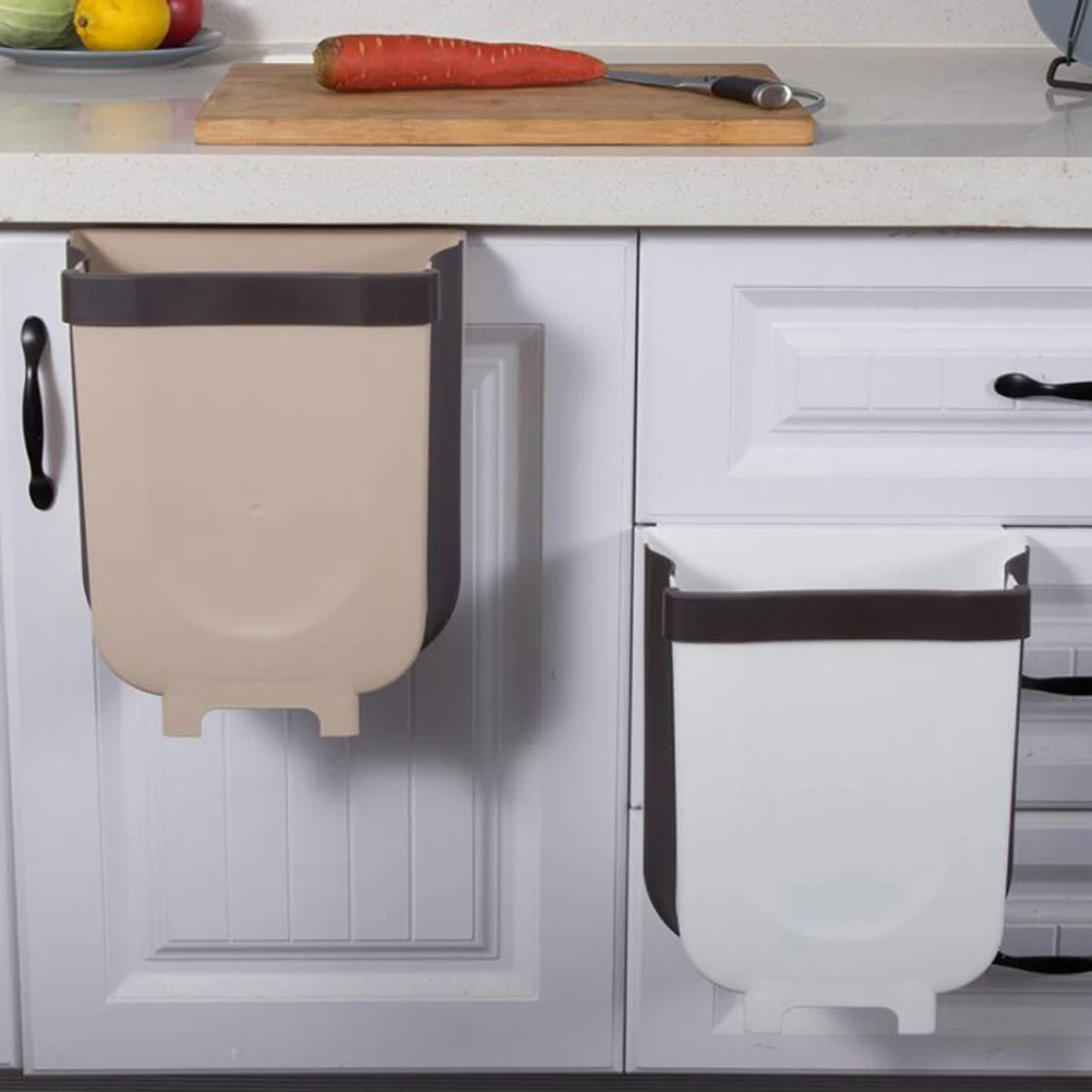 Складные мусорные баки 9L настенное ведро для мусора в автомобиле хранения ванной