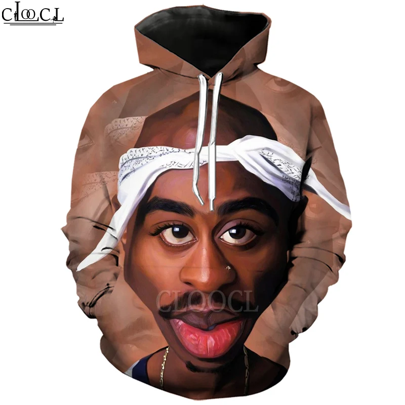 Модные худи HX в стиле рапера Амару Шакура 2pac Тупак с 3D принтом Harajuku спортивная