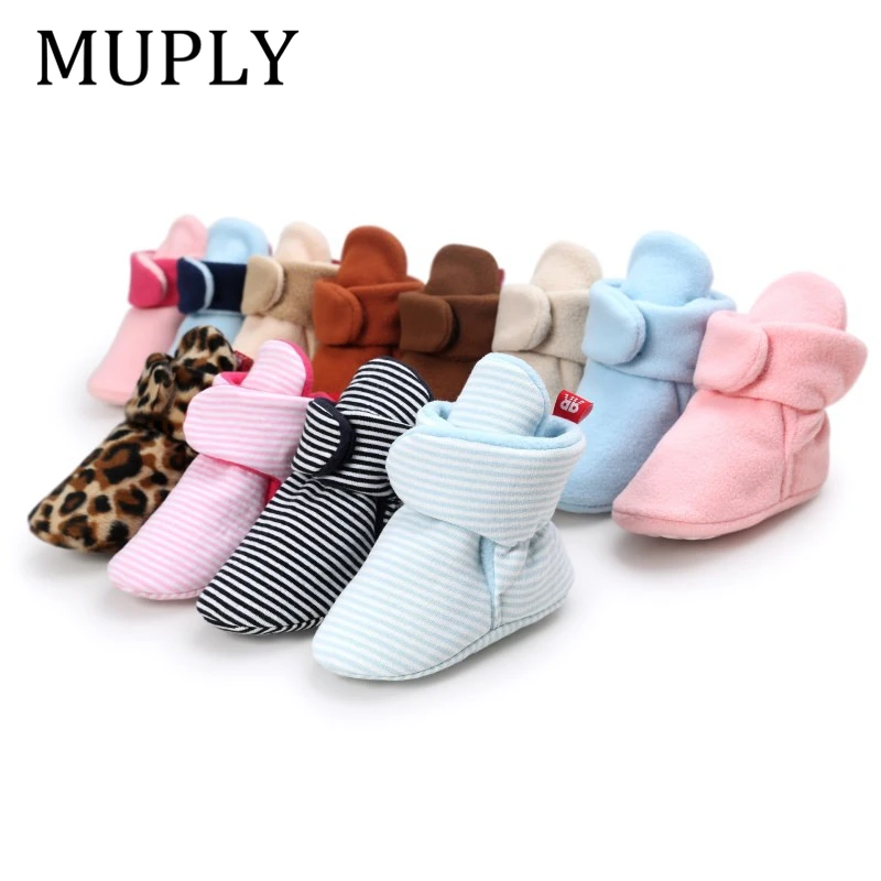New Baby Shoes Newborn Cozie Faux Fleece Bootie Winter Warm Infant Toddler Crib Shoes Classic Floor Boys Girls Boots