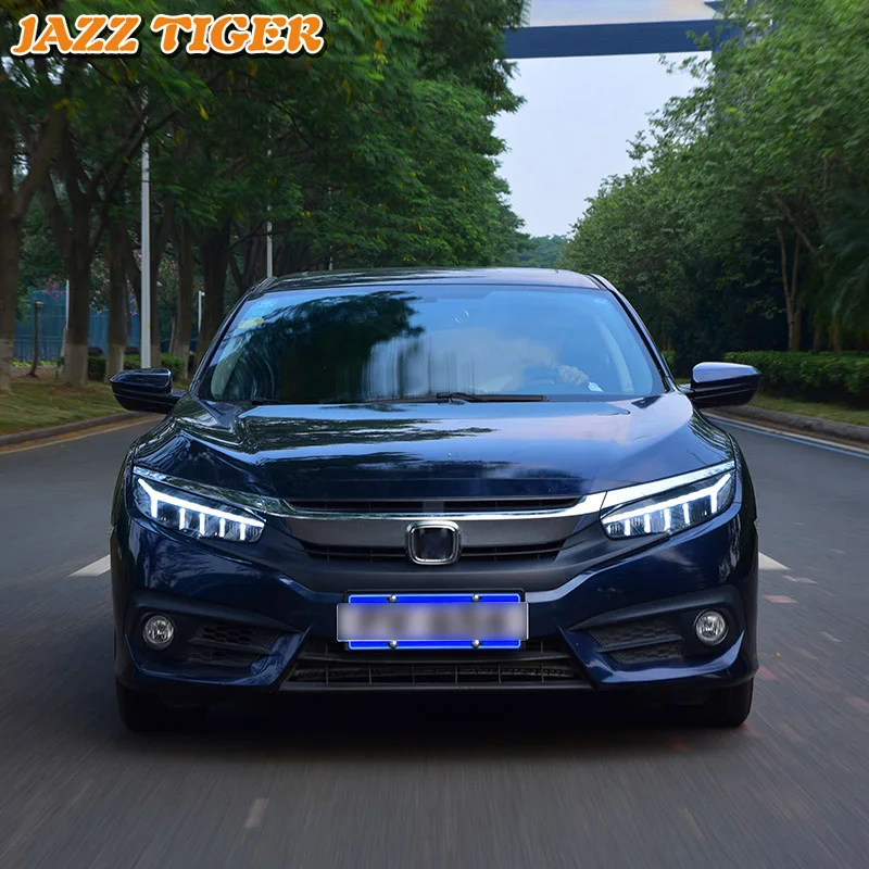 

JAZZ TIGER Car Styling LED DRL Dynamic Turn Signal Light Head Lamp Assembly LED Headlight For Honda Civic 2016 2017 2018 2019