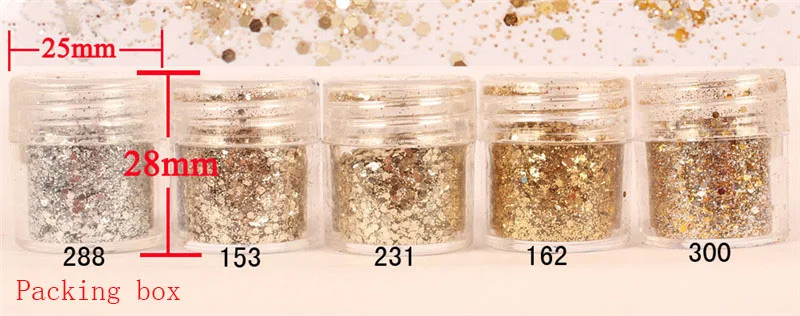 1 коробка для ногтей Русалка блестящие хлопья 3D шестиугольные цветные блестки