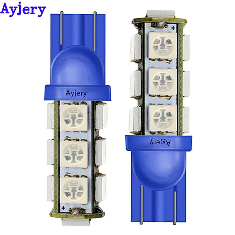 AYJERY 100 шт. 12 В T10 5050 13 SMD 194 168 W5W светодиодный светильник для автомобиля лампа