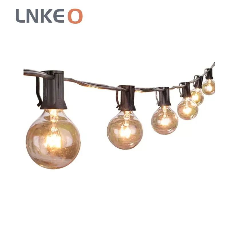 Наземная гирлянда с прозрачной лампочкой лампа для заднего двора подвесная