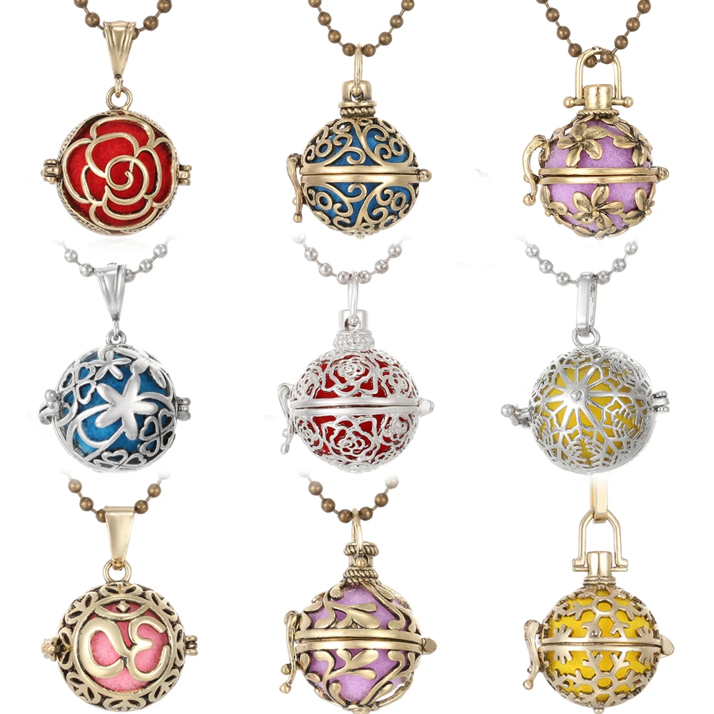 Новинка ароматерапия диффузор ожерелье ювелирные изделия винтажный цветок розы