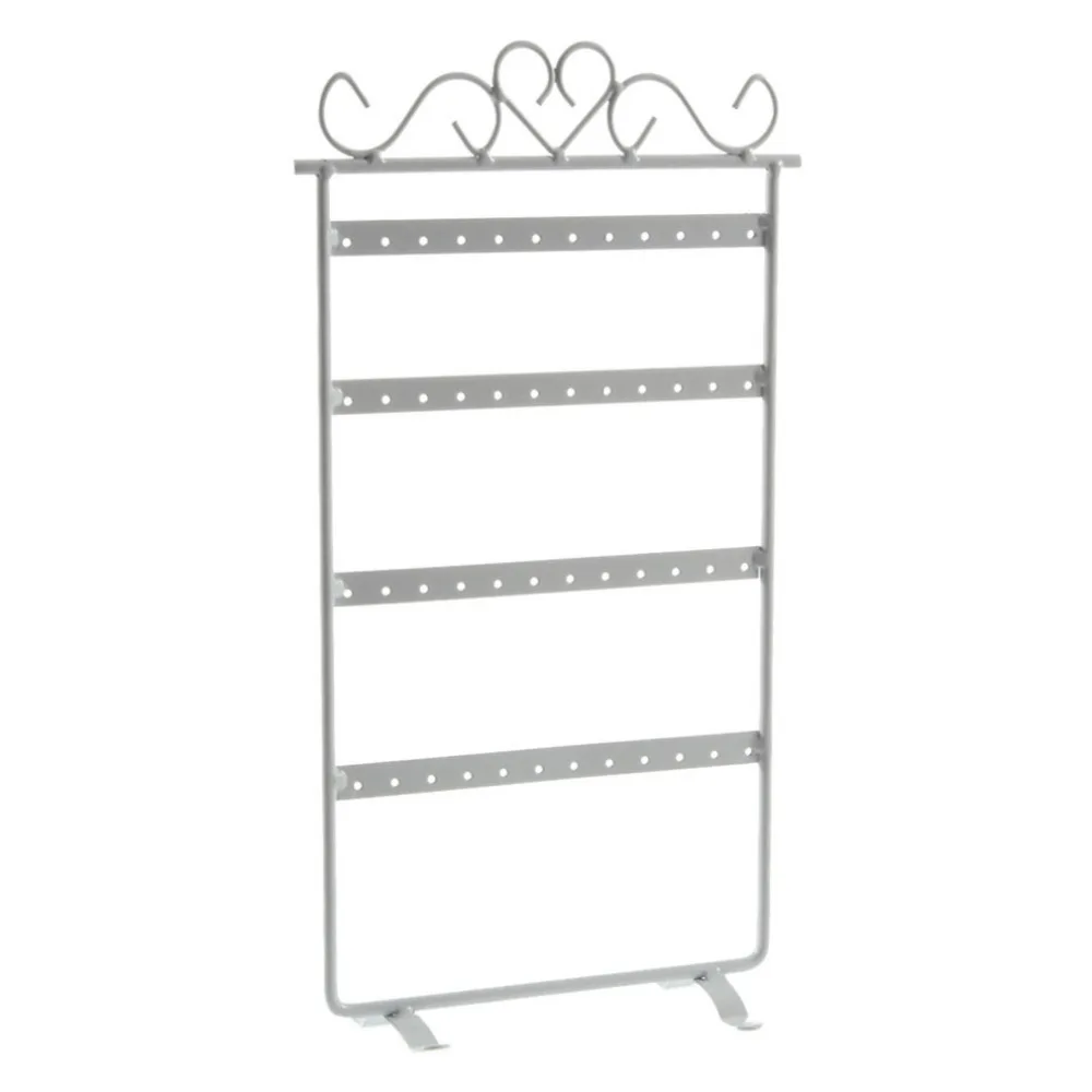 Подставка для сережек с 48 отверстиями Металлическая Витрина розовый дисплей 295*160