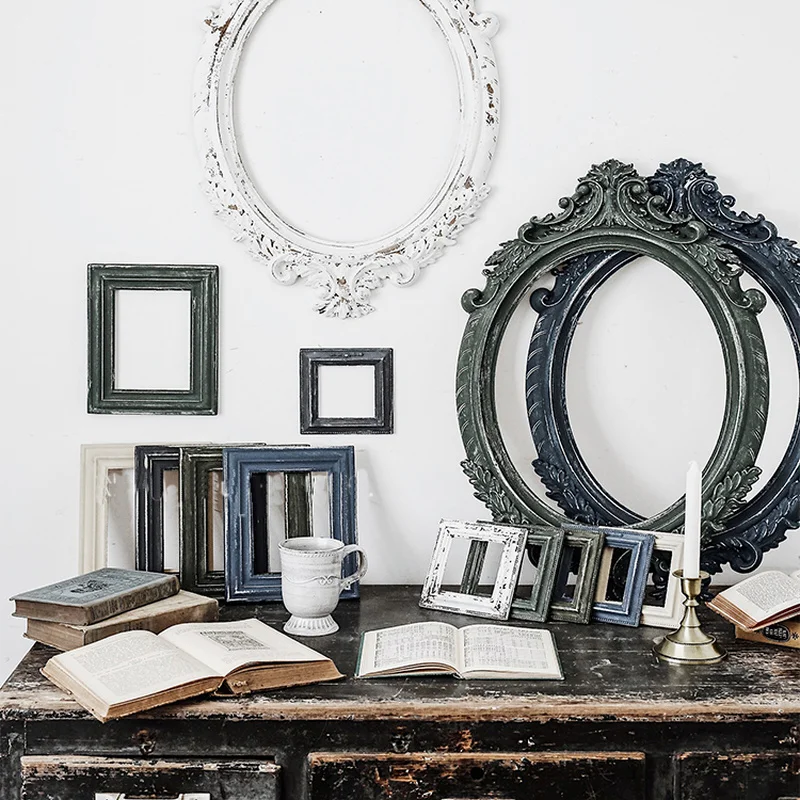 Ретро Европейская фоторамка деревянная декоративная картина креативная