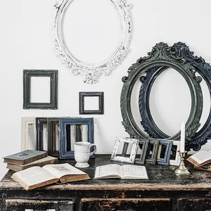 Ретро Европейская Фоторамка деревянная декоративная картина рамка креативная настенная ручной работы винтажная прямоугольная домашнее искусство