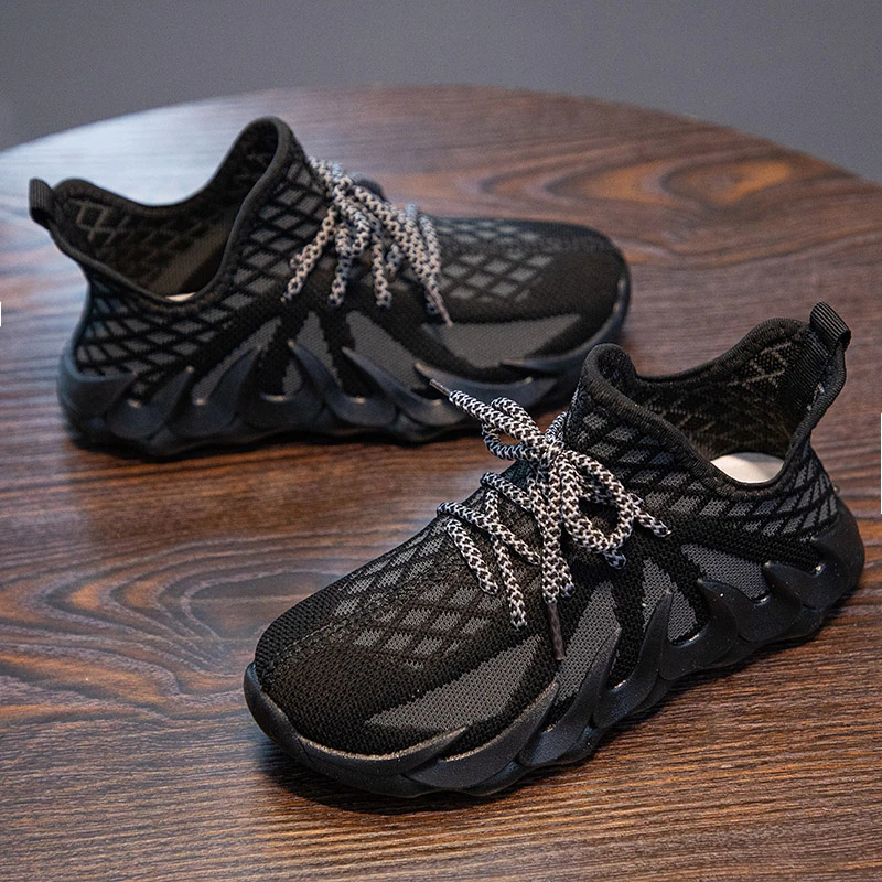 

2021 Girls Casual Shoes Light Mesh Sneakers Kids Summer Children Fashion Tenis Cute Sport Cartoon Female Running Sock Footwear