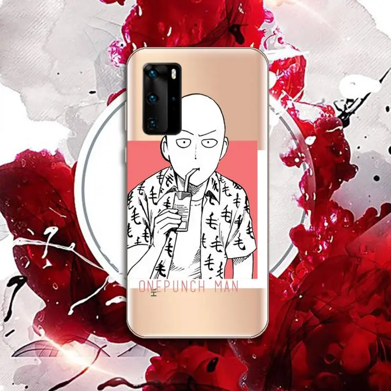

Anime One Punch Man Phone Case Transparent for Huawei P honor 8 10i 20 30 40 smart 2019
