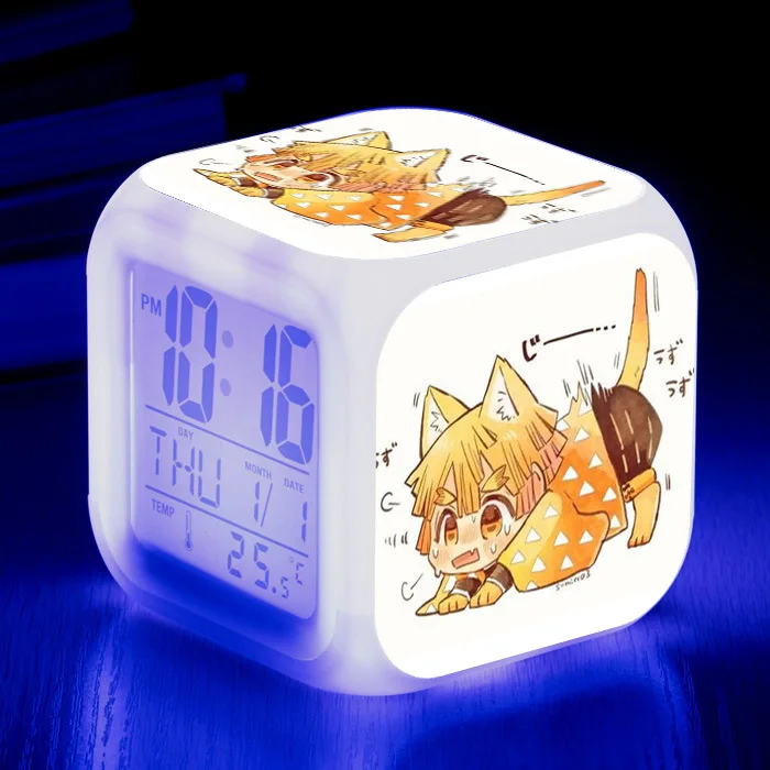 Будильник цифровой со светодиодной подсветкой мультяшный 3D-рисунок рассекающий