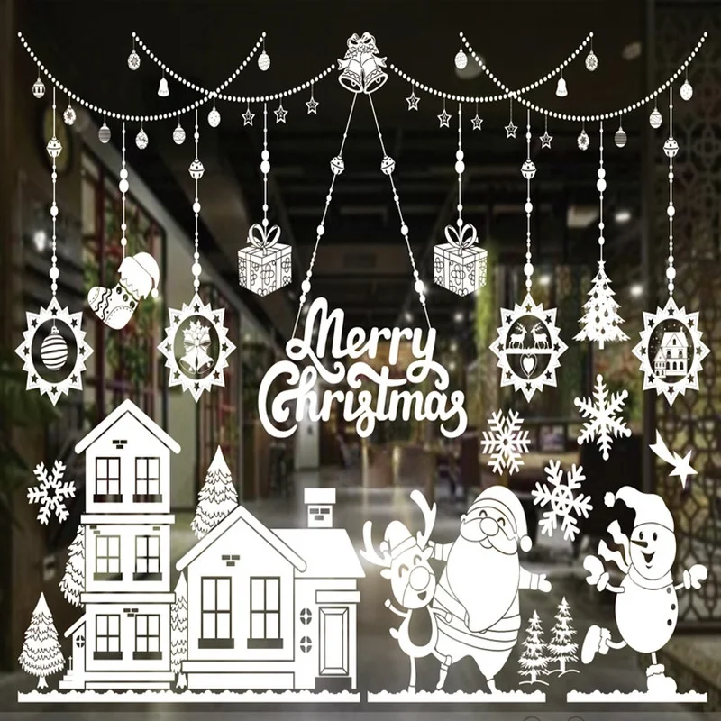 

Электростатическое рождественское искусственное бесшовное стеклянное украшение без остатка клея с несколькими узорами