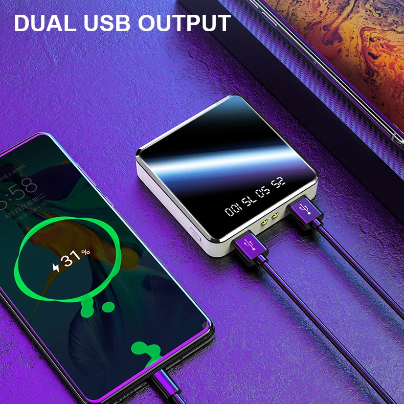 Внешний аккумулятор со светодиодным дисплеем 6000 мАч