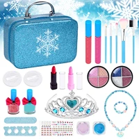 kids makeup kit for girls 23pcs washable non toxic beauty makeup set with necklace bracelet pretend makeup role play toys