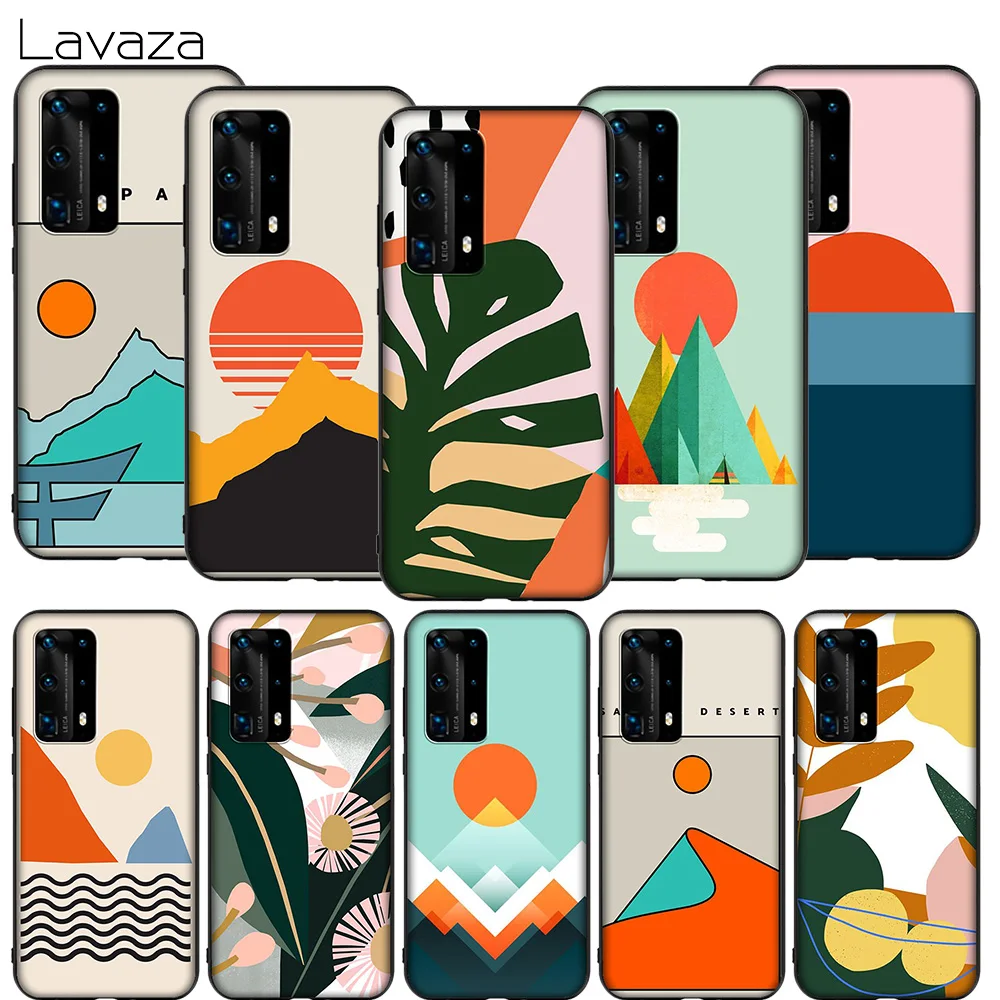 Цветной чехол Lavaza с геометрическим рисунком для Huawei P8 P9 P10 P20 P30 Y6 Y7 Y9 Lite Pro P Smart Nova 2i