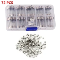72pc 630mm 8 sizes glass tube fuse car electrical assorted kit10pc fuse holder car accessories high quality fuse tube