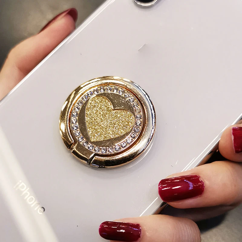 bling diamond glitter 360 rotation finger ring phone holder telephone support accessories stand on mobile phone case for iphone free global shipping