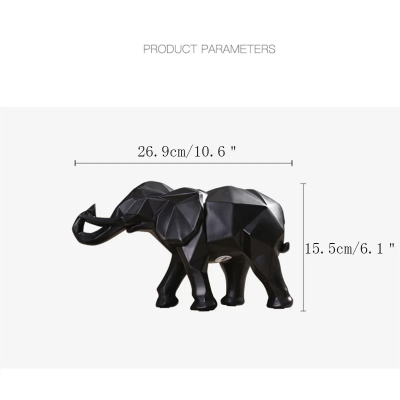 

Nordic Resin Elephant Sculpture Decoration Home Decoration Lucky Elephant Miniature Wine Cabinet Display Crafts Ornaments Gifts