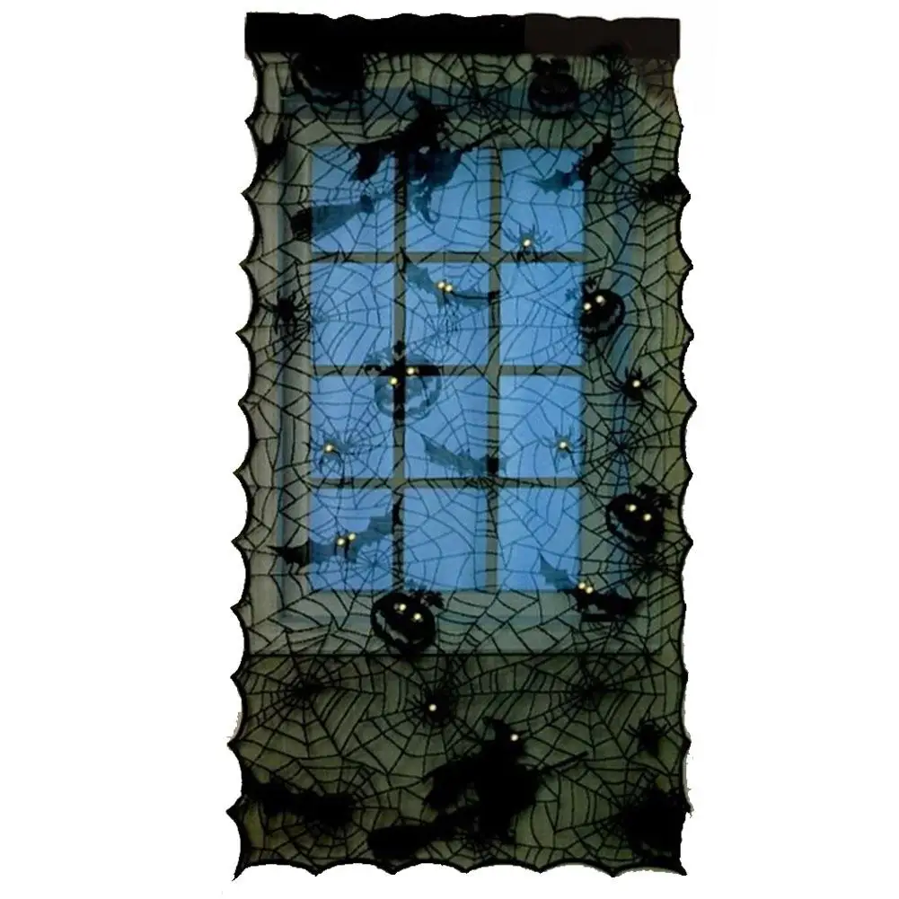 Страшное имитирование паутины кружева двери окна занавес для украшение на