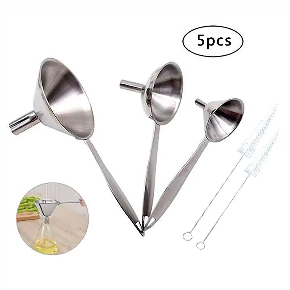 5 шт./компл. Воронка Из Нержавеющей Стали с ручками для переноса жидких сухих