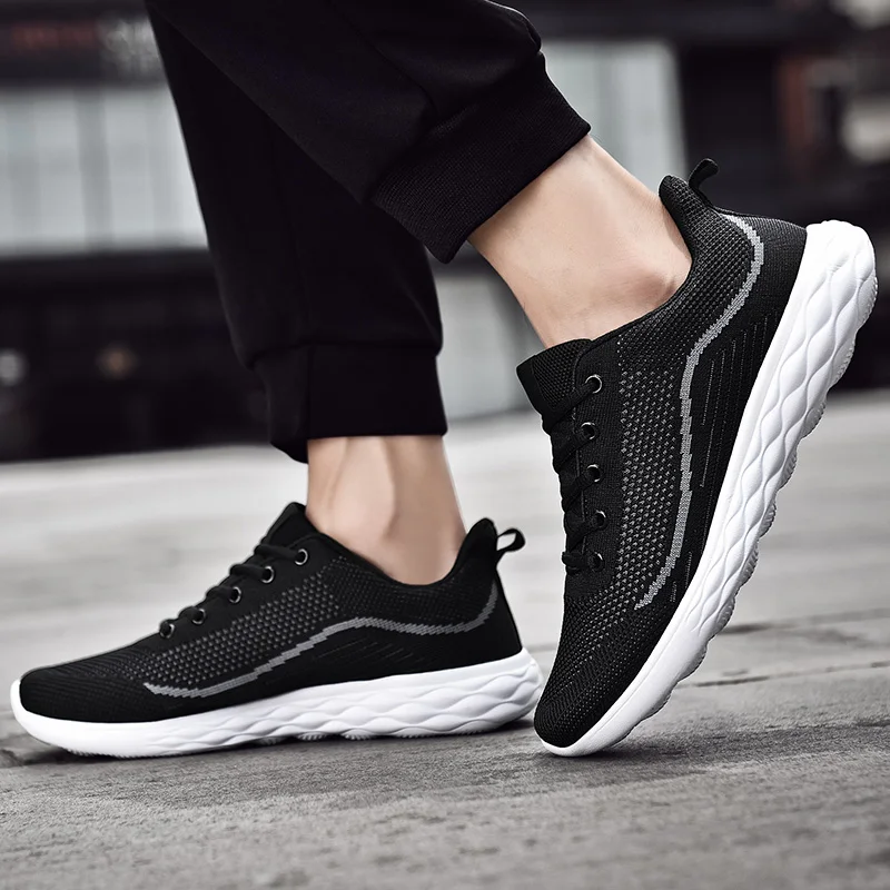 Новые дышащие Для мужчин повседневная обувь Мужская Мужской сетки Tenis Шнуровка