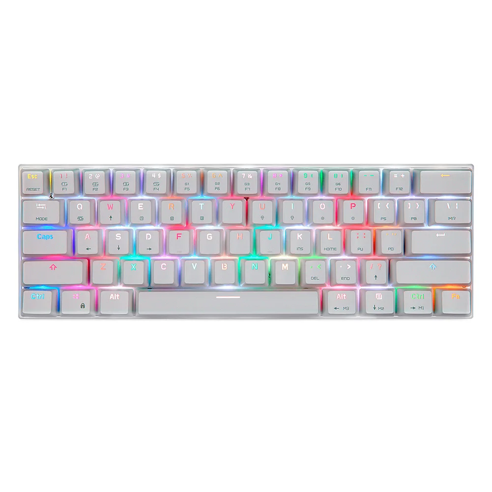 

Bluetooth Wired Mechanical Keyboard with RGB Backlight 61 Keys Keypad for Tablet Laptop JR Deals