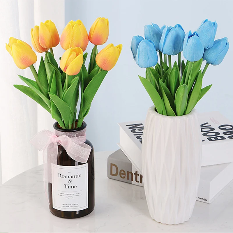 5/10PCS Artificial Flowers Tulips Home Decor Bouquet Garden Mariage Wedding Decoration Fake | Дом и сад