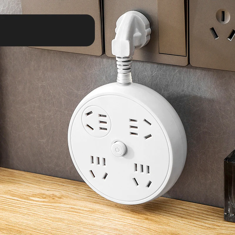New Power Strip Surge Protector with Retractable Cord Smart USB Port Extension Cord Portable for Travel Home Office PUO88