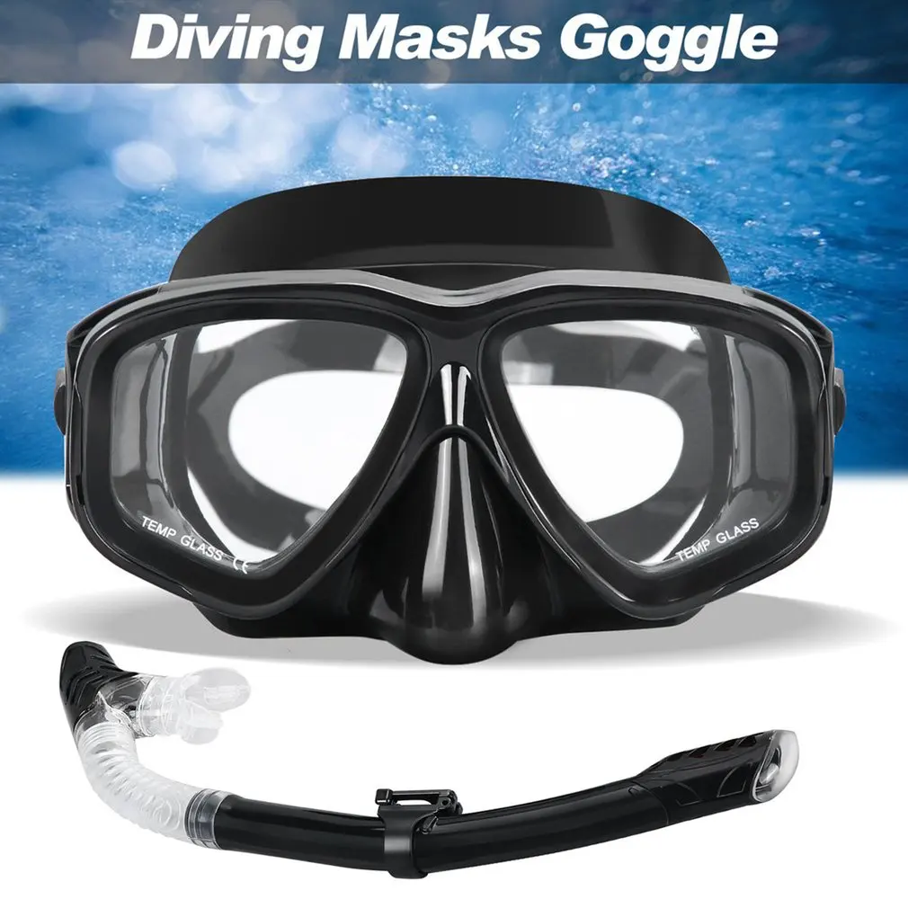Профессиональная маска с очками для дайвинга полностью сухая силиконовая трубка