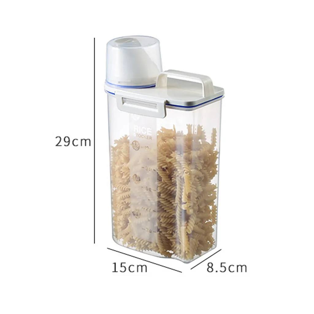 Герметичный многозернистый ящик для хранения пластиковый прозрачный контейнер