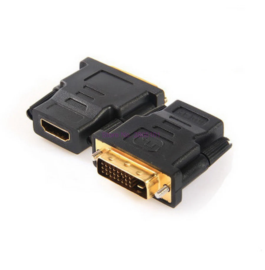 Pocktet с золотым напылением совместимому HDMI мужчина к Женский DVI 24 + 1 Pin адаптер