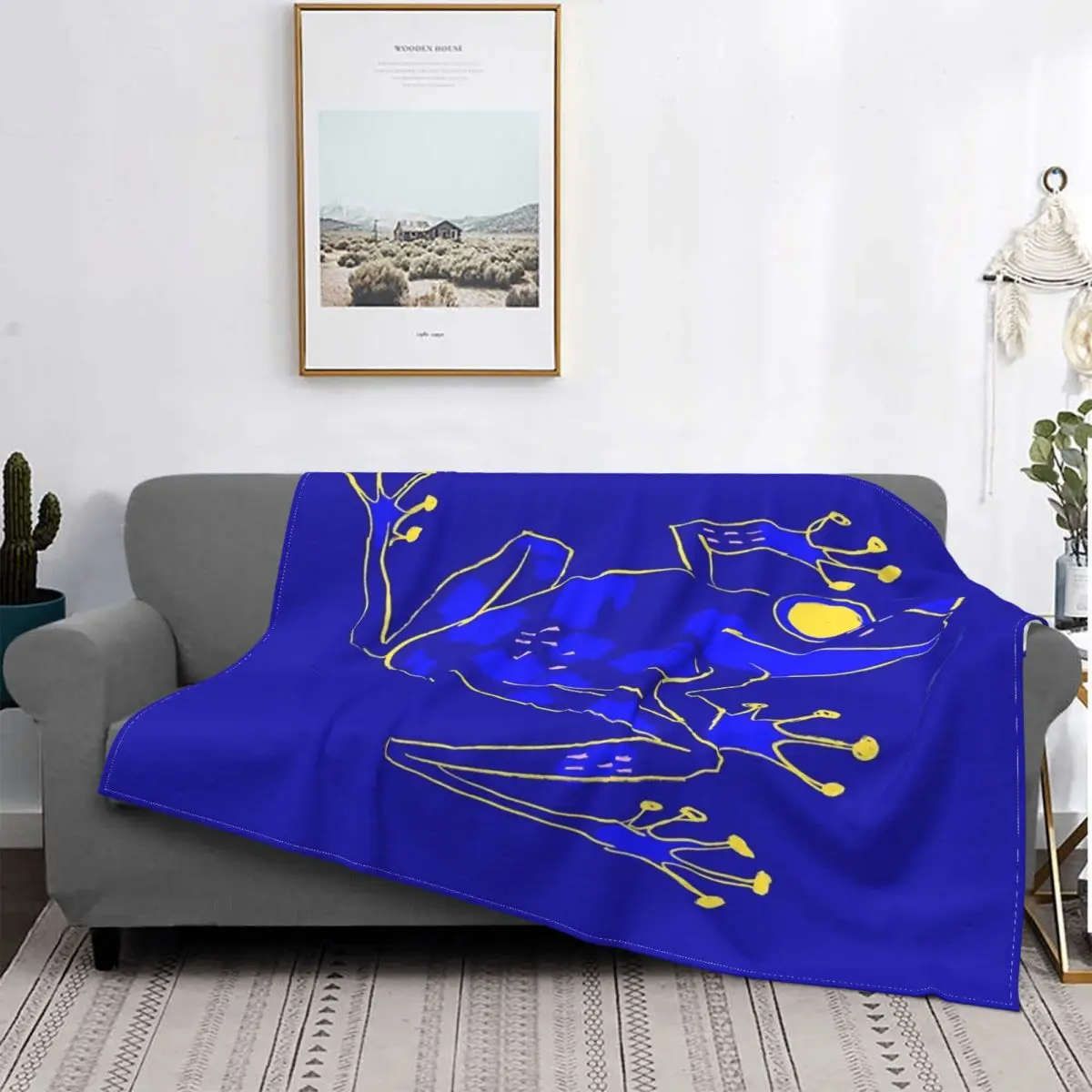 

Manta electitrica de rana, para cama colcha, alfombra a cuadros, manta Thermal de Anime, toalla de playa de lujo