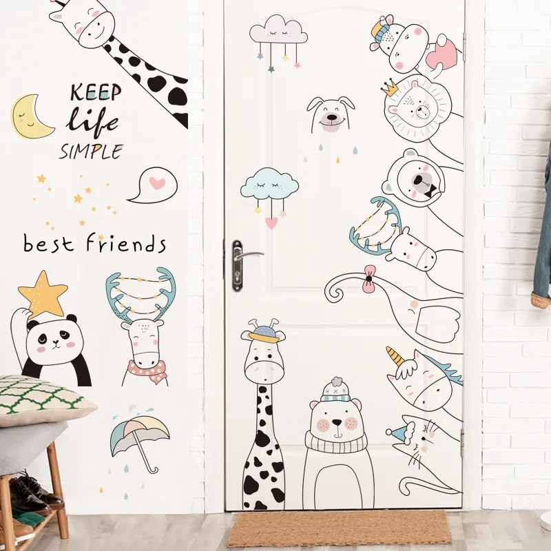 

Creative Bedroom Door Stickers Cornersticker Baby Wall Sticker for Kids Room Wall Decorations Living Room Home Accessories