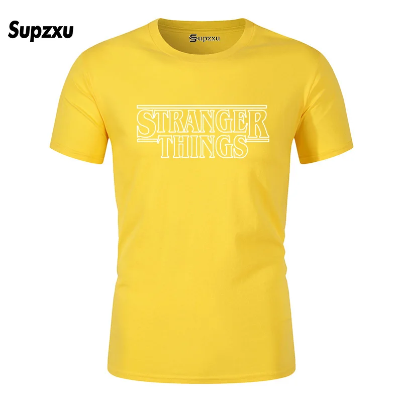 Мужская футболка Stranger Things летние хлопковые футболки с коротким рукавом мужская
