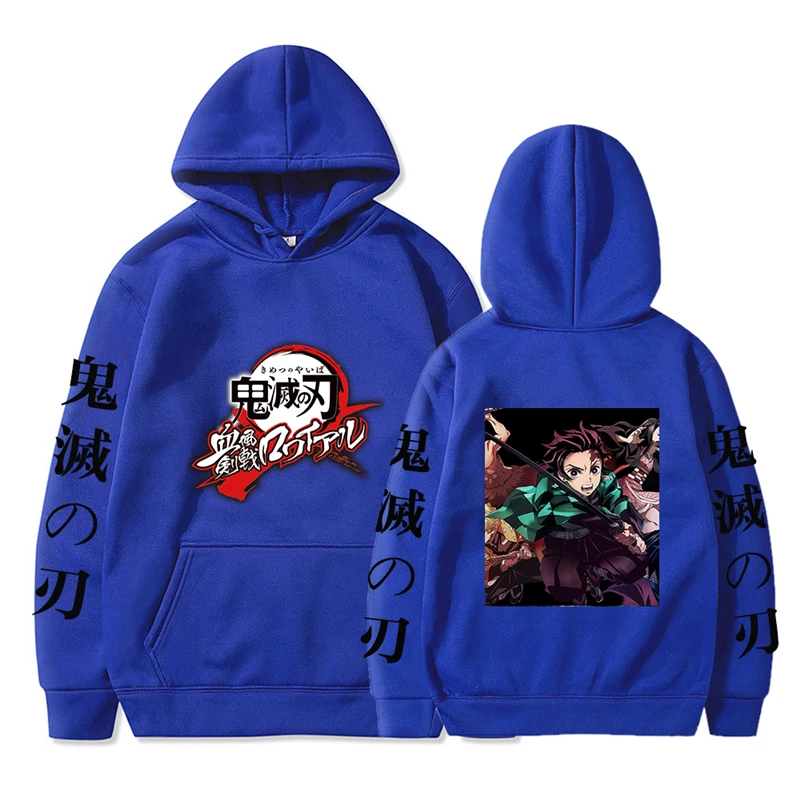 

Men's Hoodies Long Sleeve Kamado Tanjirou Graphic Print Sweatshirt Demon Slayer Anime Hoodies Female Hip Hop Pullover Male Hoode
