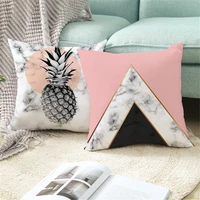custom pink marble pillowcases decorative sofa room bed pillow cover home car cute cushion case 4545cmone side tpr02