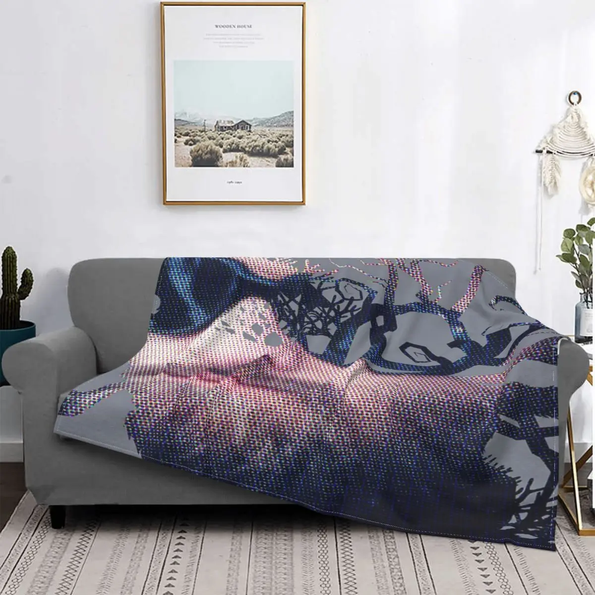 

The Thing-Manta de playa de muselina a cuadros para cama, manta de verano, manta de película, 13, 1982