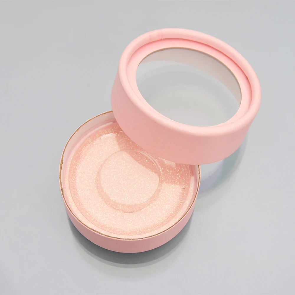 Оптовая продажа круглая коробка для упаковки накладных ресниц коробки