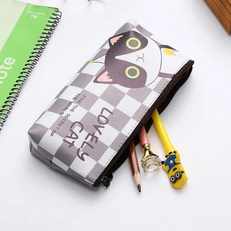 12 шт милый котенок желе гелевая сумка для карандашей качественный студенческий