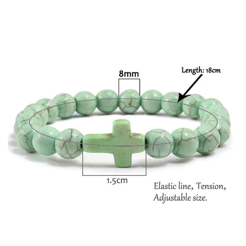 

2021 New Natural Turquoises Stone Beads Bracelets For Women Round Beads Bracelet Jewelry With Pendant Vintage Jewelry Bracelets