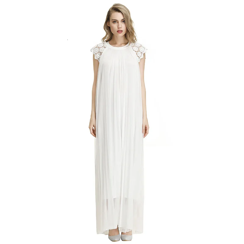 2019 осеннее женское платье для свадебной вечеринки шифоновое Кружевное макси