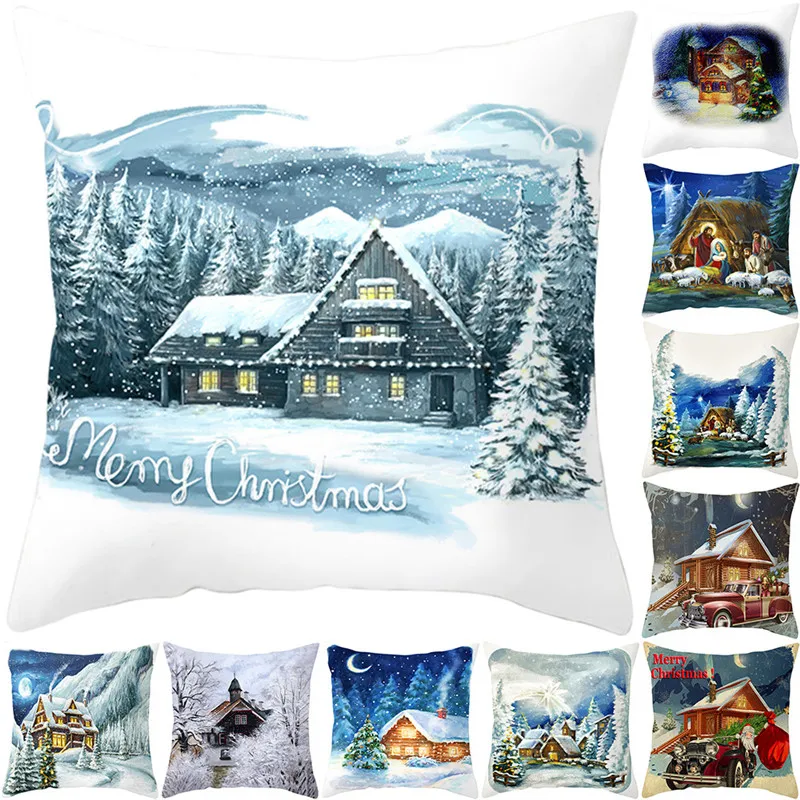 

DIY Christmas Snowflake Cushion Cover Merry Christmas Decorations For Home Cristmas Ornaments Natal Navidad Gift New Year 2022