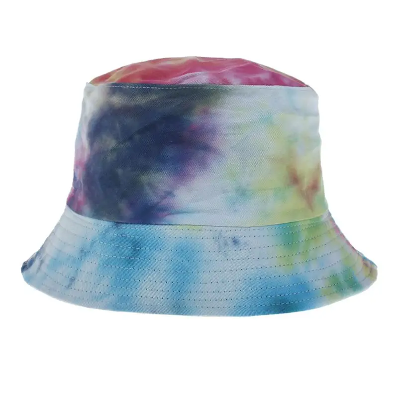 

Women Men Graffiti Tie-Dye Colorful Bucket Hat Hip Hop Reversible Fisherman Cap